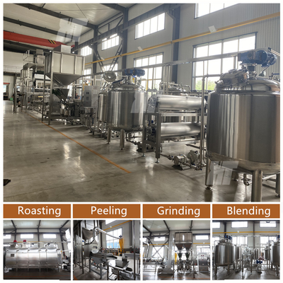 300-2000KG/H Erdnussbutter-Fertigungsstraße Erdnussbutter-Fräsmaschine LNG