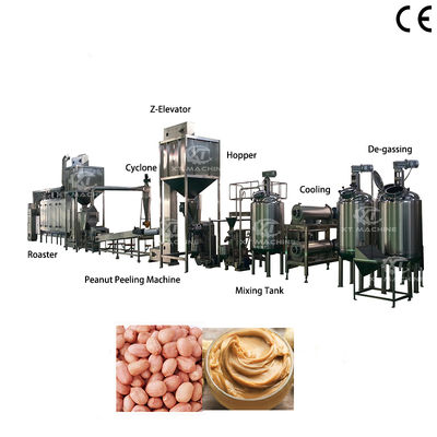 Ein guter Preis. 500kg/h-1000kg/h Peanut Butter Production Line with 200-300 Meshes Fineness for Roasting and Blanching Online