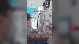 Full automatic swing coating peanut oven:  fish-skin peanuts are crispy and don't stick to the teeth