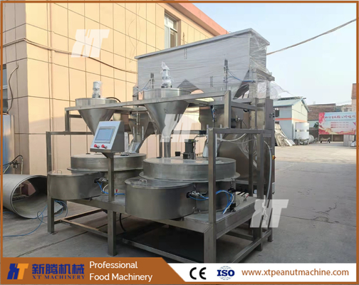 SUS304 Peanut Burger Coating Machine 300kg / H Automatische Zuckerbeschichtungsmaschine