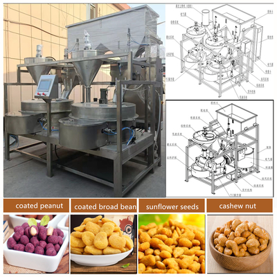 Automatische Erdnussbeschichtungsmaschine mit PLC-Steuerungssystem
