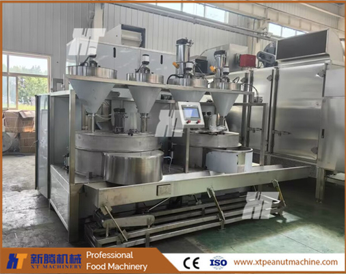 Präzise automatische Erdnussbeschichtungsmaschine Temperaturkontrolle Erdnussburgermaschine