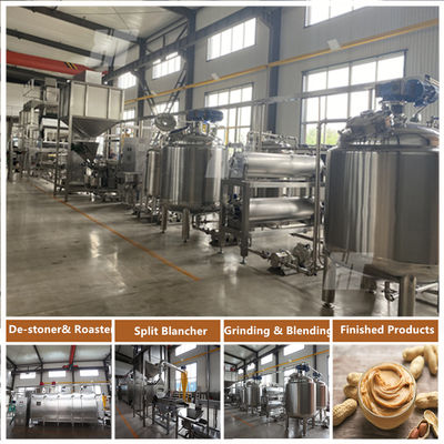 PLC-betriebene Erdnussbutterverarbeitungsanlage Erdnussbutter-Produktionslinie Erdnusspaste-Mahlen