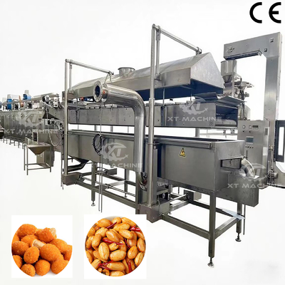 Ein guter Preis. SUS304 500～800 kg/h Automatische kontinuierliche Frittiermaschine für Snack-Food, Pommes Frites, Nüsse, Fleisch, Erdnüsse, Industriequalität Online