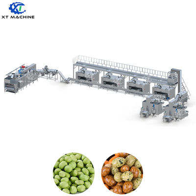 Vollautomatische 500-1000 kg/h Erdnussbeschichtungsmaschine mit PLC-Steuerung und 304 rostfreiem Stahl für Lebensmittel