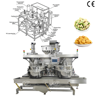 Doppelstation Erdnuss-Coating-Maschine 600-800kg/h für Snack-Food