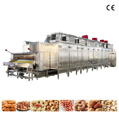 Ein guter Preis. 1000 kg/h PLC-Steuerung SS304 Nussroasting-Maschine Gewerbliche Backofen geeignet für Lebensmittelverarbeitungsbetriebe Online