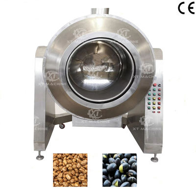 80kg/batch Capacity Gas Heating Roller Roaster with 1.7kw Power for Nuts and Seeds