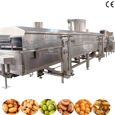 SUS304 500～800 kg/h Automatische kontinuierliche Frittiermaschine für Snack-Food, Pommes Frites, Nüsse, Fleisch, Erdnüsse, Industriequalität