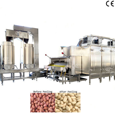 Ein guter Preis. 500~1000kg/h Edelstahl Lebensmittelqualität geröstete Erdnuss-Blanching-Maschine Pistazien-Schälmaschine für Nussverarbeitungsanlagen Online