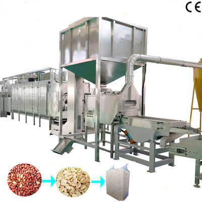 Ein guter Preis. Vollautomatische 500kg/h-3000kg/h Erdnuss-Schlitz- und Blanchiermaschine Luftschälmaschine für Nussverarbeitungsanlagen Online