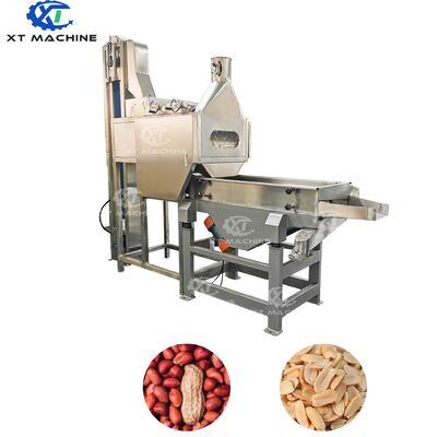 1000 kg/h Kapazität Split Peanut Blanching-Maschine mit 98-99% Peeling Rate und verstellbaren Gummi Gürteln