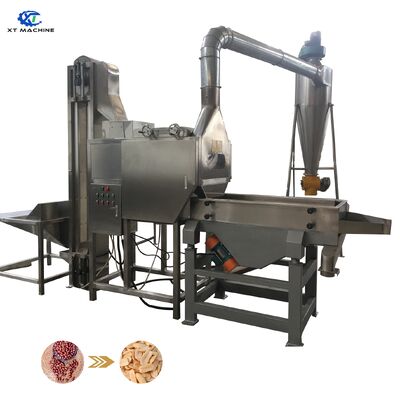 800-1000 kg/h Kapazität Split-Peanut-Blanching-Maschine mit 98-99% Peeling-Rate und Polyurethan-Gummiband