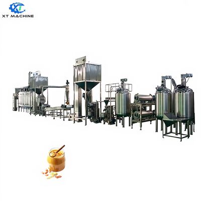 Vollständig geschlossene Multi-Formel Erdnussbutter-Produktionslinie mit SUS 304 Edelstahlkonstruktion