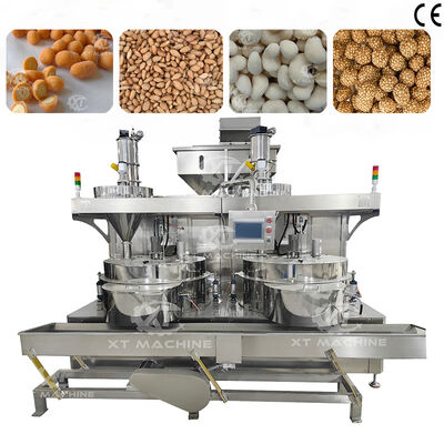 600-800 kg/h PLC-Steuerung Erdnuss-Kasiusnüsse Automatische Beschichtungsmaschine zur einheitlichen Beschichtung von Nuss Snacks Lebensmittel