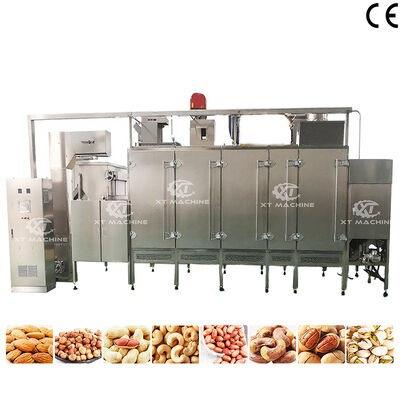Ein guter Preis. SUS304 Kontinuierliche Nüsse-Röstmaschine Cashew-Nüsse-Röstmaschine mit PLC-Steuerung für kommerzielle Verwendung Online