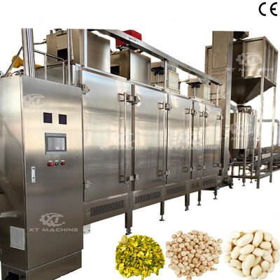 Hohe Blanchierrate Vollkorn-Blanchierte Erdnuss-Produktionslinie Haselnuss-Schälmaschine Vollautomatische Zuführung und Entladung