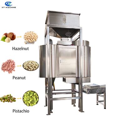 Ein guter Preis. Hocheffizienz 500-1000 kg/h Heizluft-Pindel-/Hazelnuss-/Pistazienbleichmaschine mit 98% Peeling-Rate Online