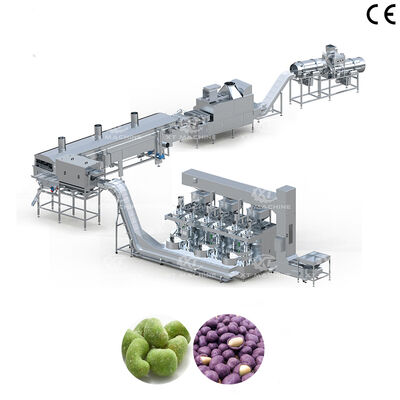 Vollautomatische Frittieranlage mit Erdnussbeschichtung Cashewnüsse Mandel Frittieranlage