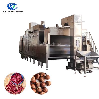 Ein guter Preis. 304 Edelstahl Kontinuierlicher Nussroaster mit PLC-Steuerung und 3000 kg/h Kapazität für Erdnuss/Samen/Mandeln/Cashew-Röstung Online
