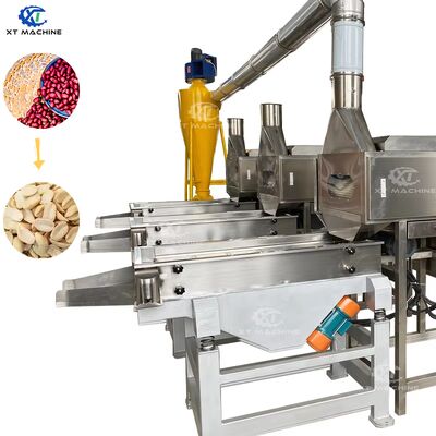 800-1000 kg/h Kapazität Split Peanut Blancher mit 98-99% Peeling Rate und SUS304 Material für die Erdnussverarbeitung