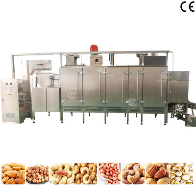 Ein guter Preis. SUS304 Kontinuierliche Nüsse-Röstmaschine Cashew-Nüsse-Röstmaschine mit PLC-Steuerung für kommerzielle Verwendung Online