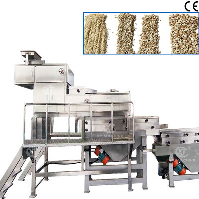 Ein guter Preis. 500 kg/h-1000 kg/h Vierstufige Nusshacker aus Edelstahl 304 Erdnussbrüchmaschine zur Verarbeitung von Nüssen Online
