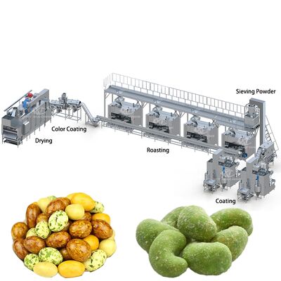 Ein guter Preis. Fischhaut-Erdnüsse/Knusprig umhüllte Erdnuss-Herstellungslinie Industrielle Kapazität von 500-1000 kg/h Umhüllte Erdnuss-Verarbeitungslinie Online