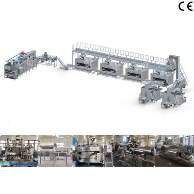 1000 kg/h lebensmitteltaugliche Edelstahl-Nussbeschichtungs- und Backproduktionslinie für Lebensmittelverarbeitungsbetriebe