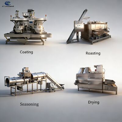 Ein guter Preis. 500–1000 kg/h SUS304 Erdnuss-Beschichtungsmaschine mit SPS für Verarbeitungslinie für Nüsse/Saubohnen/Rosen-Erdnüsse/Kokos-Cashew Online
