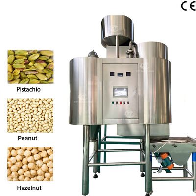 Vollautomatische 500-1000 kg/h Fütterung und Entladung der gesamten Kernel Luft Erdnussbleiche Maschine für Nussverarbeitungsanlagen