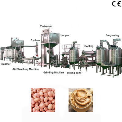 Ein guter Preis. Hochleistungsmaschine 1000-2000kg/h Erdnussbutter-Produktionslinie Nussbuttermachmaschine mit zweistufigem Mahlen für Nussverarbeitungsbetriebe Online