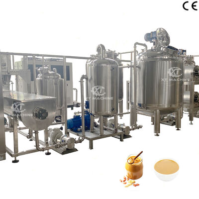 Ein guter Preis. 500–2000 kg/h vollautomatische Erdnussbutter-Produktionslinie, Pistazienpasten-Herstellungsmaschine mit SPS-Programmsteuerung Online