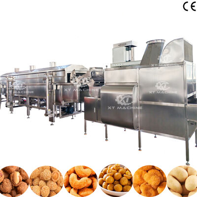 Ein guter Preis. Vollautomatische SUS304 Erdnussbeschichtungs- und Frittierproduktionslinie mit 500-1000 kg/h für Nussverarbeitungsanlagen Online