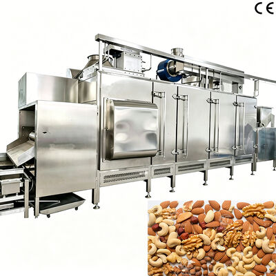 Ein guter Preis. Maschine zur kontinuierlichen Röstung von Nüssen 300-500 kg/h Röstmaschine für Haferflocken mit PLC-Steuerung und 304 Edelstahlkonstruktion für Nussverarbeitungsbetriebe Online