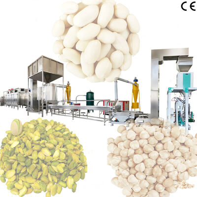 Ein guter Preis. Produktionslinie zum Rösten und Blanchieren von Erdnüssen/Haselnüssen/Pistazien in Lebensmittelqualität mit einer Nussblanchierungsmaschine mit einer Kapazität von 500–1000 kg/h Online