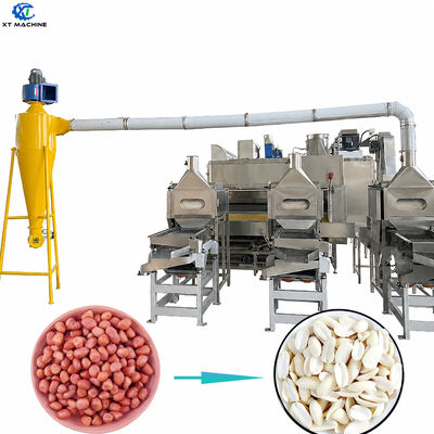 Ein guter Preis. Hochwertige 1000kg/h-2000kg/h SUS304 Erdnuss-Schneid- und Blanchiermaschine für Nussverarbeitungsgeräte Online
