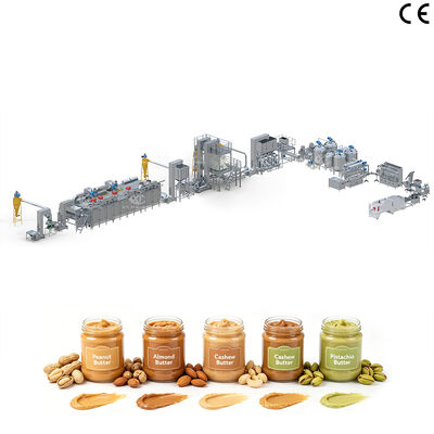 Maschine zur Herstellung von Erdnussmarmelade mit hoher Kapazität Mandel-Kasiusnussbutter-Produktionslinie mit 1000kg/h-2000kg/h Nussbutterverarbeitungsanlage