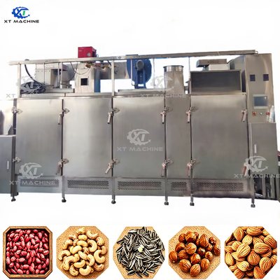 Professionelle kontinuierliche Nuss-/ Erdnuss-/ Saatgut-/ Cashew-/ Mandel-Röstmaschine mit 304 Edelstahl für 3000 kg/h