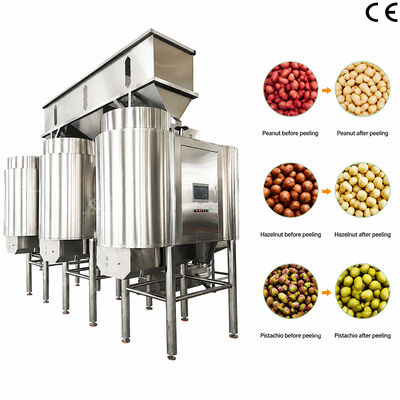 Industrielle Hazelnuss Schälmaschine Anpassungsfähige Luft-Nuss-Blanchiermaschine mit CE-Zertifizierung