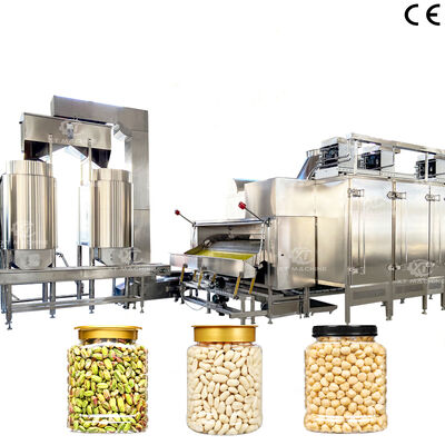 500~1000kg/h Edelstahl Lebensmittelqualität geröstete Erdnuss-Blanching-Maschine Pistazien-Schälmaschine für Nussverarbeitungsanlagen