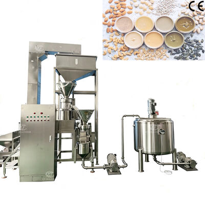 Ein guter Preis. 500kg/h Einfache Erdnussbutter-Produktionslinie SPS-Steuerung Automatische Pistazienbutter-Mahlmaschine Online