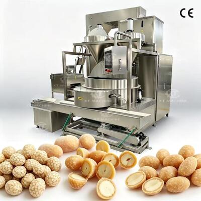 Commercial Grade Automatic Nuts Coating Machine 500-1000kg/h PLC System for Nut Snack Coating Processing Equipment